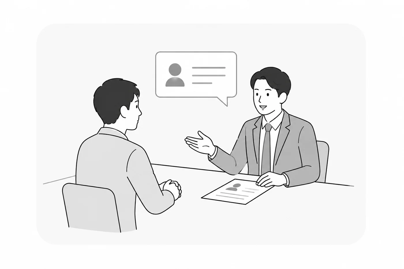 求職者とのキャリア面談の様子
