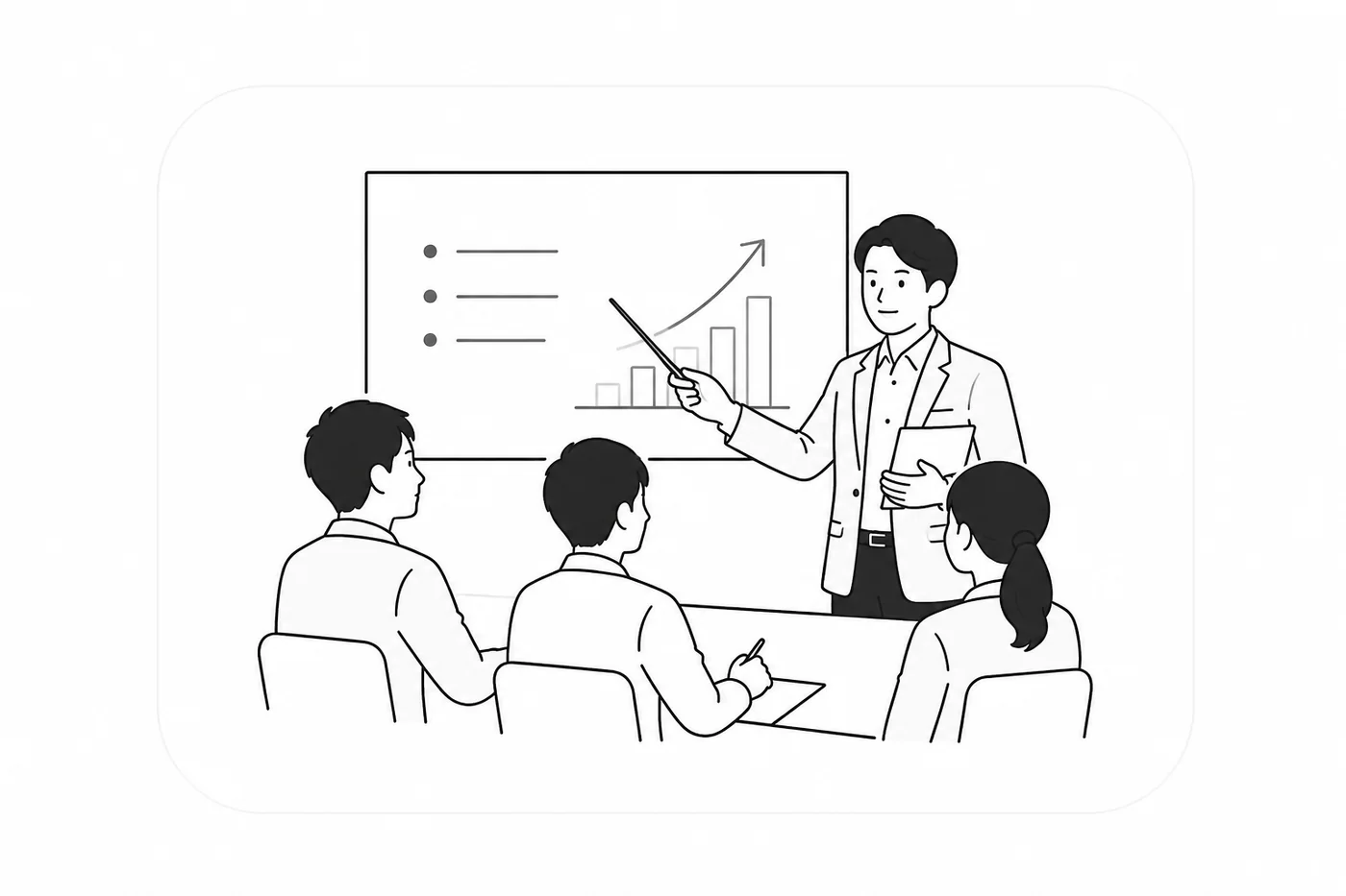 建設業の主任・管理職候補を対象とした企業研修の様子