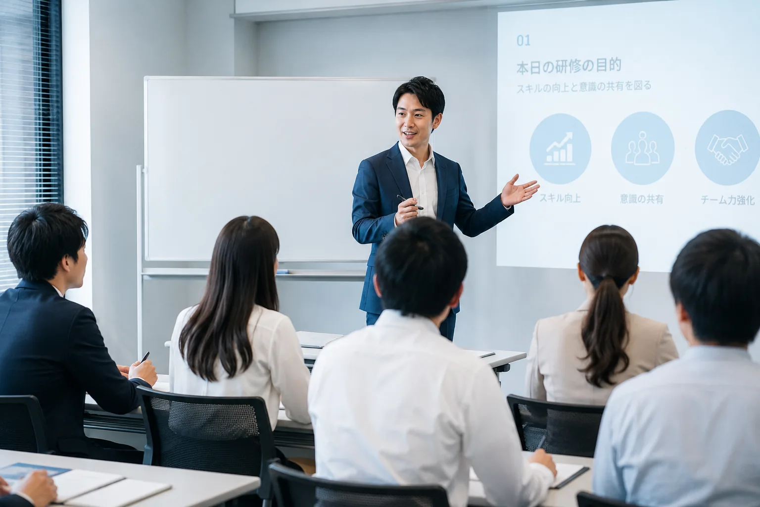 日本人講師による企業研修の様子